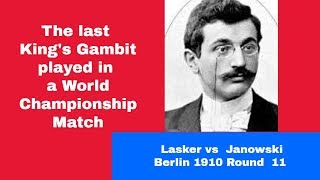 Download Lagu The Last King's Gambit Played In A World Championship Match | Lasker vs Janowski: Berlin R11 1910 MP3