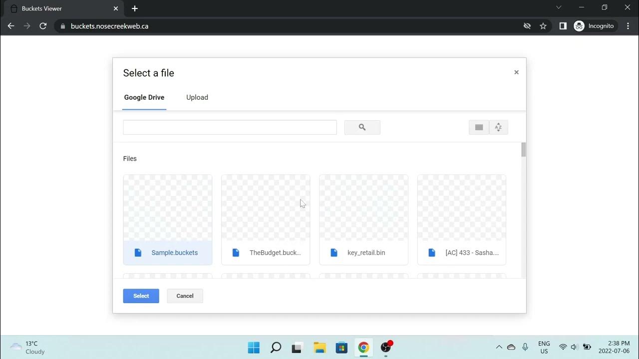 Buckets Viewer Demo Video YouTube