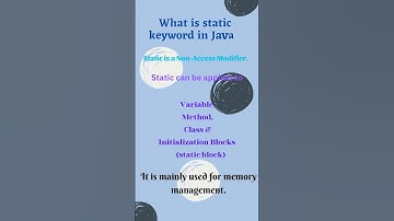 What is Static in Java