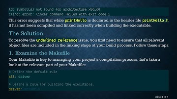 Resolving undefined reference Errors in C Projects