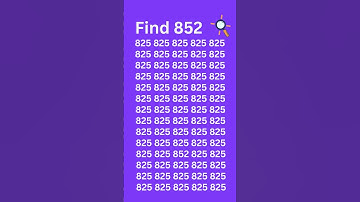 can you find 852 in 5 seconds? #wordpuzzlegame #game #mathematics #mindbendingquiz #puzzle