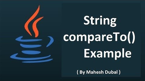 String compareTo() Method Example