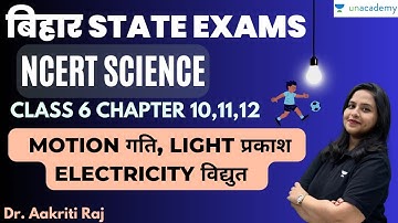 Bihar State Exams | NCERT Science | Motion, Light & Electricity | Dr. Aakriti Raj |