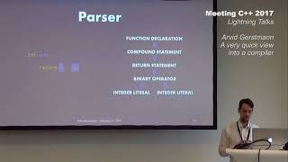 A Quick View Into A Compiler - Arvid Gerstmann - Lightning Talks Meeting C 2017