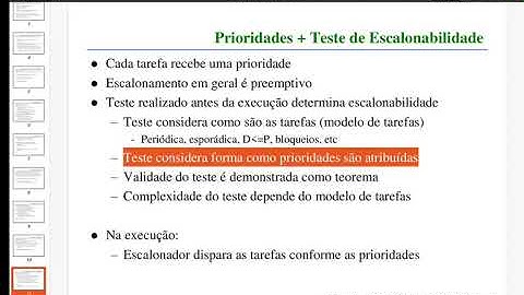 10.1. Escalonamento em Sistema de Tempo Real (parte 1 de 2) - Prioridades Fixas e Variáveis