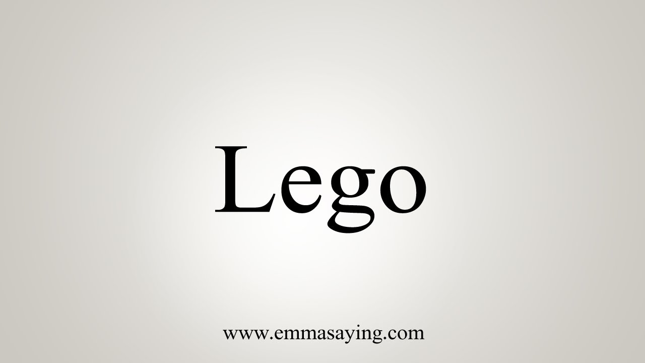 Say Lego - YouTube