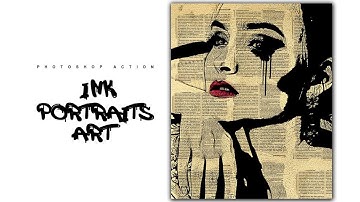 Ink Portraits Art  Photoshop Action | 22-In-1 Picture Perfect Photoshop Actions Bundle | Artixty
