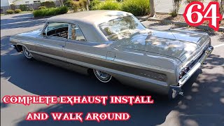 1964 Chevy Impala SS exhaust install & walk around