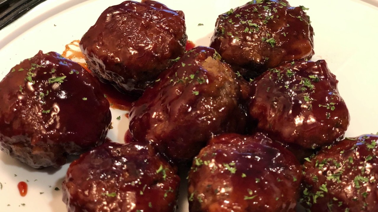 Sweet Baby Rays & Grape Jelly Barbecue Meatballs Recipe YouTube