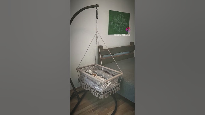 Biho Vintage Hanging Macrame Cradle With Coconut Mattress, Baby Swing, Children's Crib, Hammock