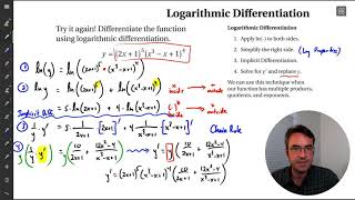 MTH 141: D7 - Logarithmic Differentiation (part 7)