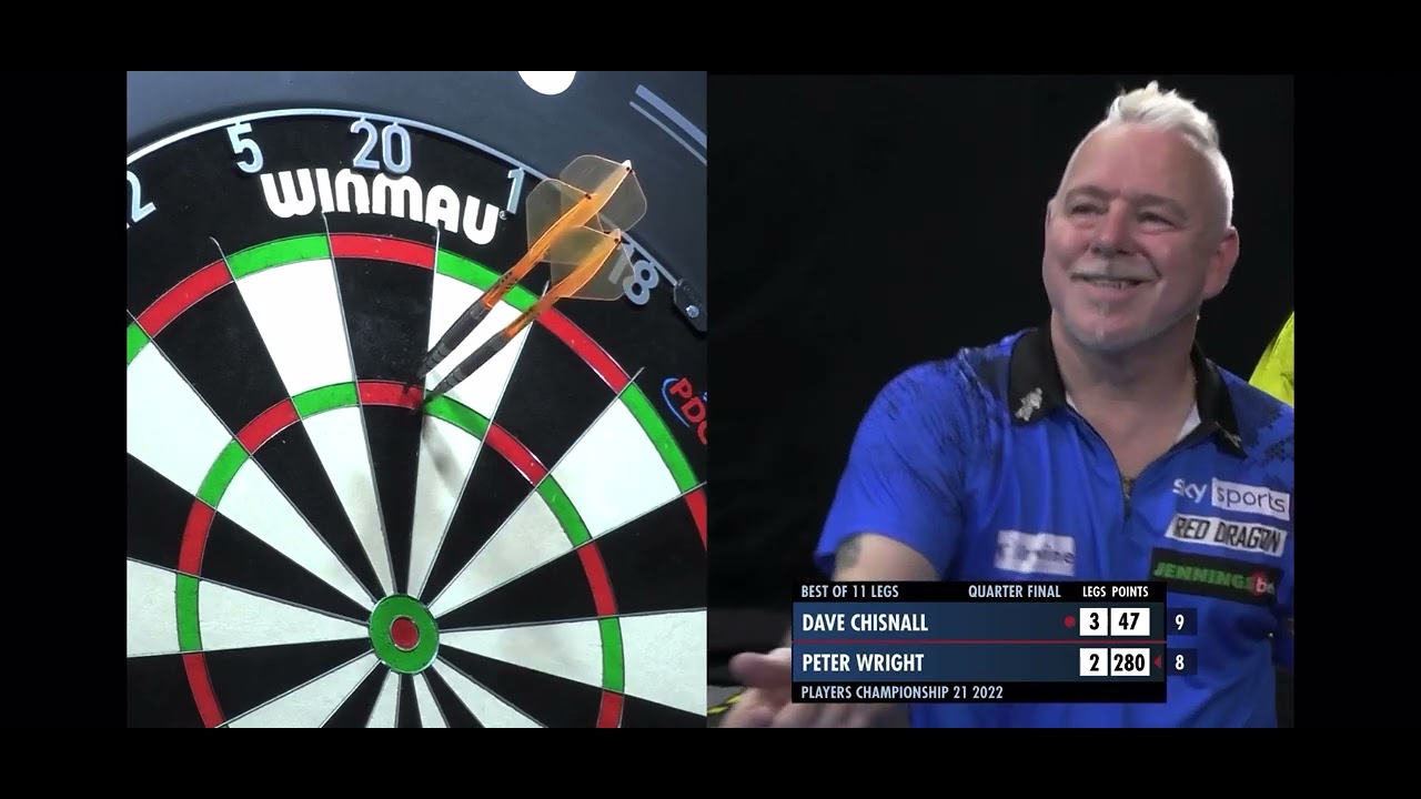 Dave Chisnall vs Peter Wright - 2022 PDC Players Championship 21 - Quarter-Final YouTube