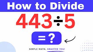 443÷5  Divide 443 by 5 (Long division Method)