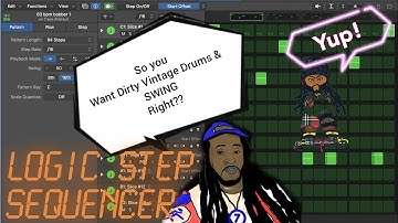 How to make Vintage Dirty Drums & get Swing in the Step Sequencer LOGIC PRO