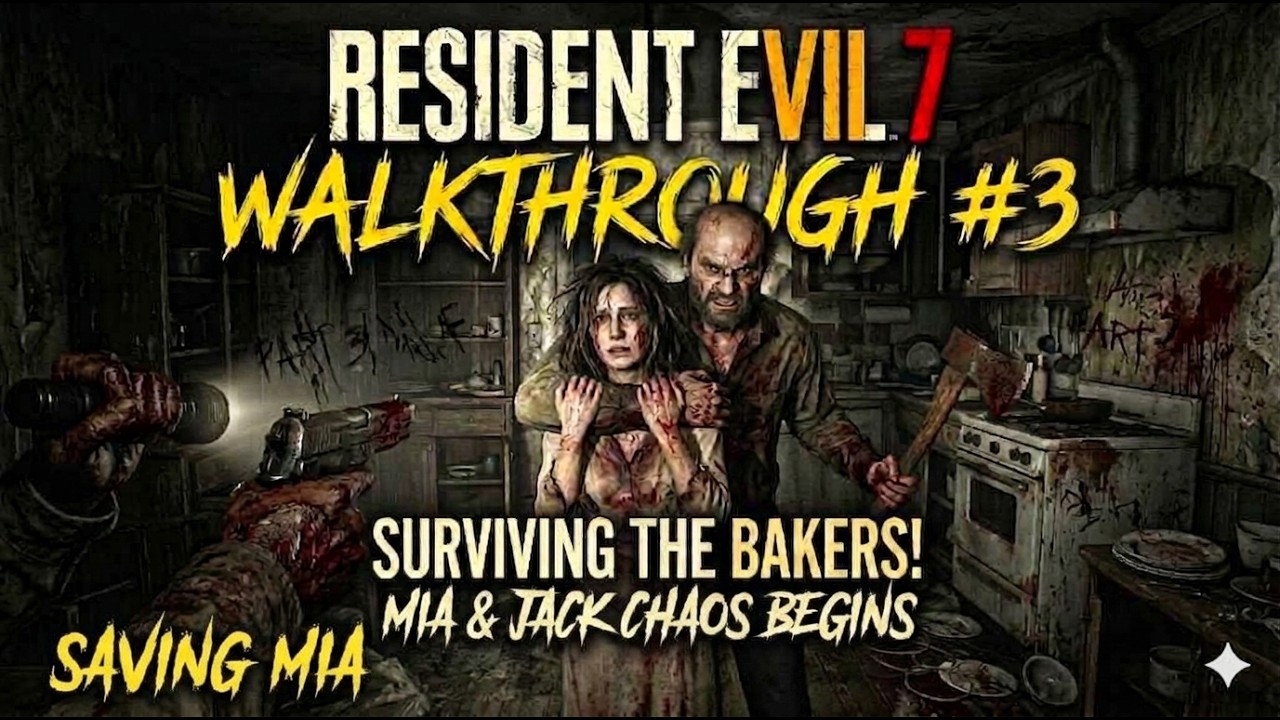 Resident Evil 7 True Ending," "Save Mia Gameplay," and "RE7 Choice ...