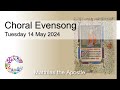 Choral evensong  tuesday 14 may 2024  chester cathedral