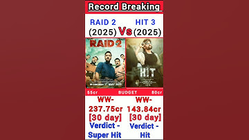 Raid 2 Vs Hit 3 Box Office Collection | Raid 2 day 30th collection #shorts