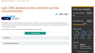 Web Security Academy | Access Control | 10 - URL-Based Access Control Can Be Circumvented