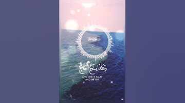 وما يستوى البحران هذا عذب فرات 🌿 سورة فاطر🌿 الشيخ محمد أيوب رحمه الله #لايك #القرآن_الكريم #اكسبلور