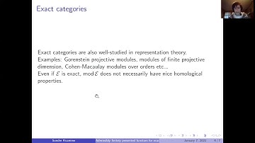 Sondre Kvamme: Admissibly finitely presented functors for an exact category