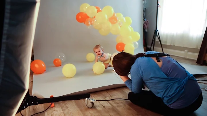 Behind the Scenes 1st Birthday Cake Smash Session - In the Studio of KristeenMarie Photography