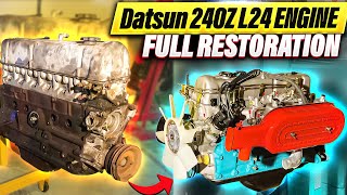 Datsun 240Z L24 Engine Full Rebuild - Start to Finish Restoration of a 50 Year Old Engine