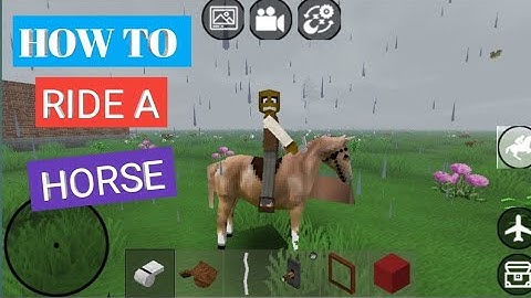 How to ride a horse in mini block craft🐎