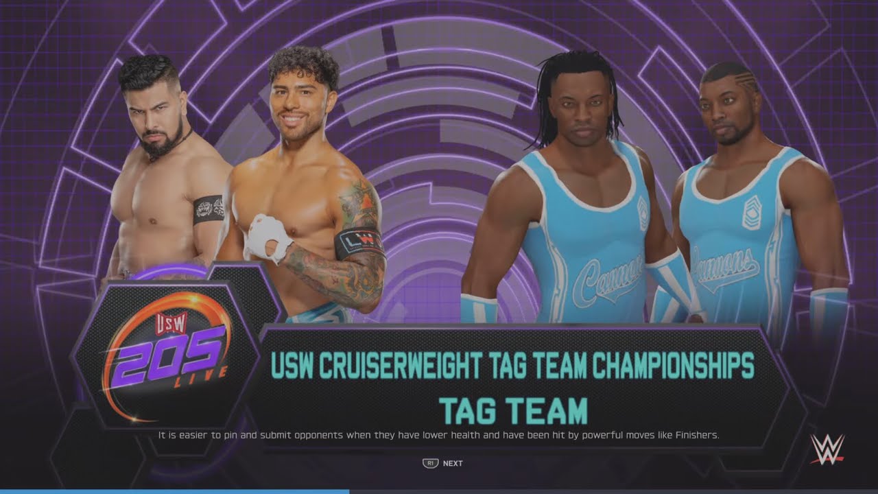 Cruiserweight Tag Team Titles: The Cannons Vs Latino World Order(205 Live)