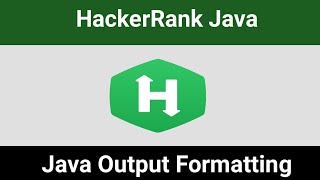 Java Output Formatting HackerRank Profile