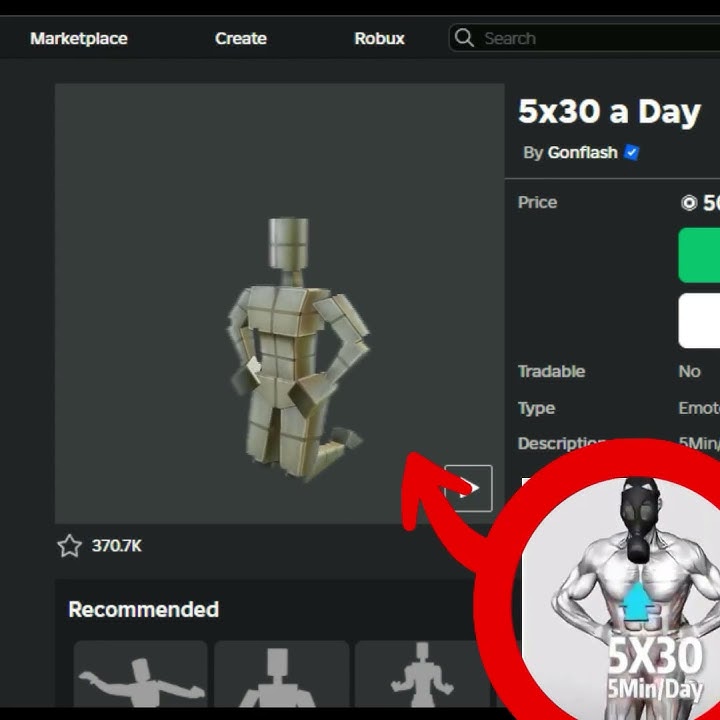 5x30 Min/Day Roblox EMOTE!?? 💀 #roblox #robloxedit #robloxgames #mm2 #memes #workout