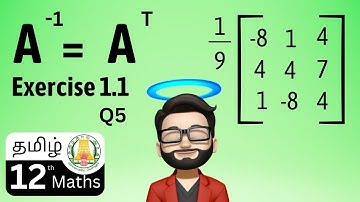 Exercise 1.1 - Q5 | Applications of Matrices and Determinants | class -12 | Equal to | Tamil