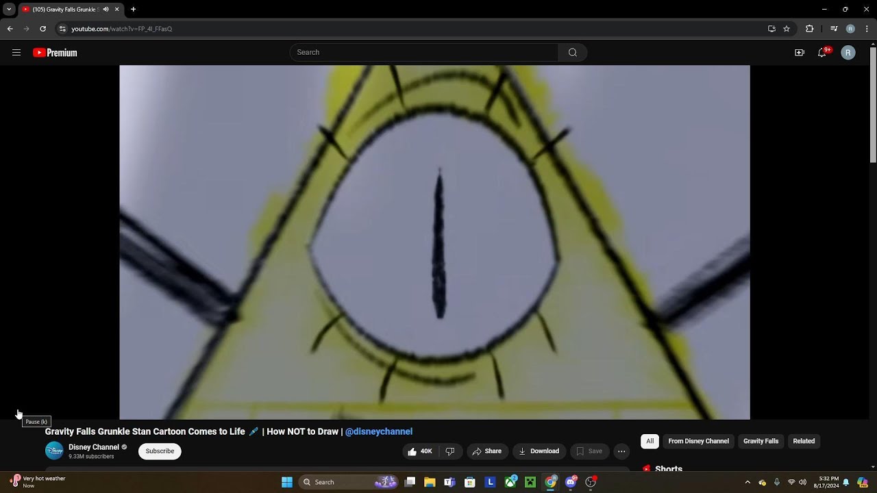 The Disney channel's new video with bill in it. Does it have something hidden in it