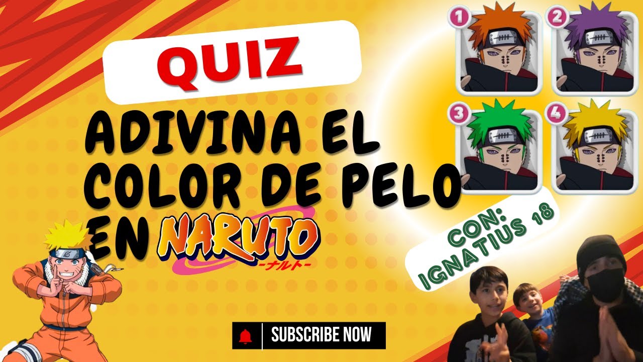 Adivina el verdadero color de pelo en #Naruto | Jotapé vs Ignatius 18 🔥 ...