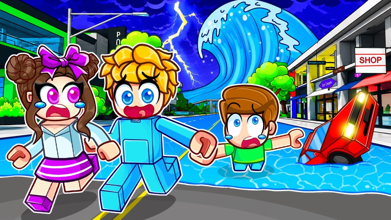 Wir haben einen TSUNAMI ÜBERLEBT in Roblox Snapchat!