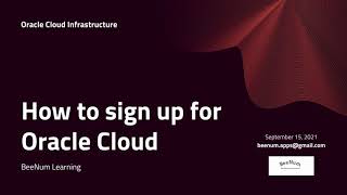 How to sign up for Oracle Cloud account for free (2021)