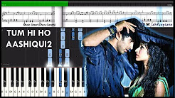 Video Mix - â™« Tum Hi Ho (Aashiqui 2) || Piano Tutorial + Music Sheet + MIDI with Lyrics - Playlist 