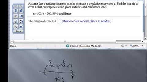 Chapter 7 margin of error proportion by hand and statcrunch
