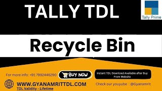 Recycle bin #tallytdl #tdl #gyanamrit #tallytips #recyclebin #tallyprime #tallyerp9
