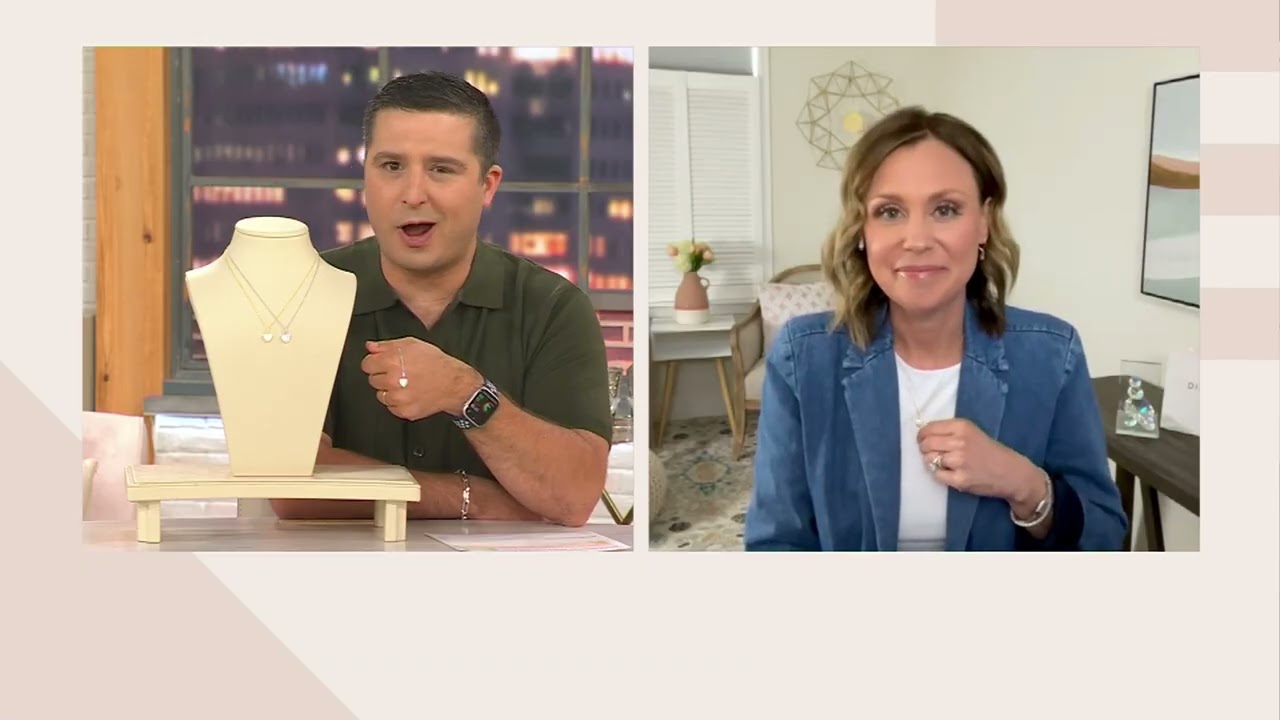 Diamonique Sterling Silver Puffy Pave Heart Necklace with Gift Box on QVC