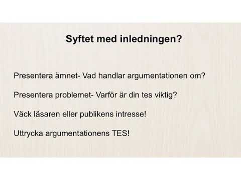 Video: I inledning och avslutning?