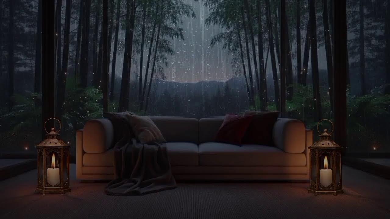 🌧️ Rainy Night Cabin Rain | Heavy Rain for Sleep, Study and Relaxation, Meditation (NO ADS)
