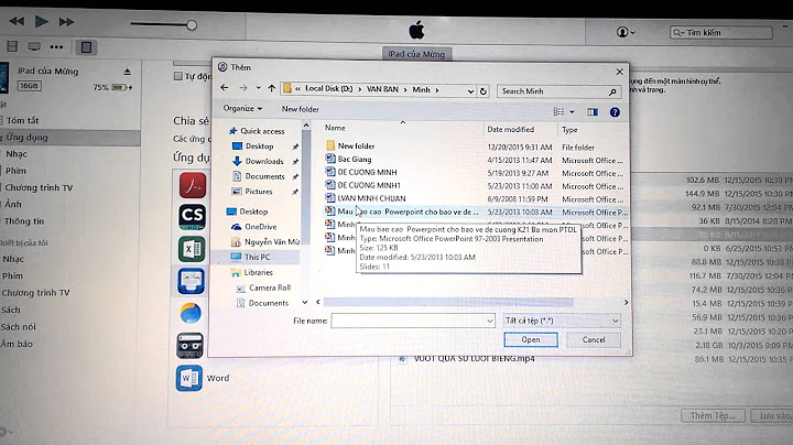 Cách chuyển tài liệu từ máy tính sang ipad