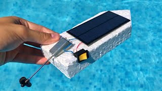 How to Make a Boat - Mini Solar Powered Boat - Easy to Build
