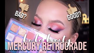 HUDA BEAUTY MERCURY RETROGRADE PALETTE ✨💕 // TUTORIAL, REVIEW, SWATCHES