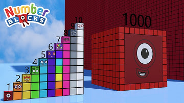 Looking for Numberblocks Step Squad 1 to 10 vs 1000 to 98 MILLION Standing Tall Numbers Patterns