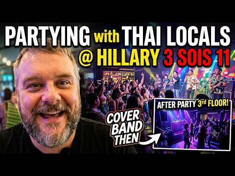 Partying with Thai Locals @ Hillary 3 on Soi 11. Cover band then After Party on 3rd floor
