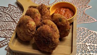 معقودة البطاطس بالتوست Mashed potato balls. طريقة سريعة و سهلة و لذيذة.