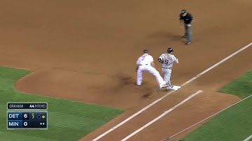 DET@MIN: Santana, Dozier team up to turn two