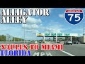 I75 south  alligator alley  naples to miami  florida  4k highway drive