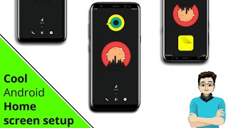 Top beautiful best android minimalist home screen setup with dark wallpaper2021 MobiLyzer setup no.3 screenshot 3